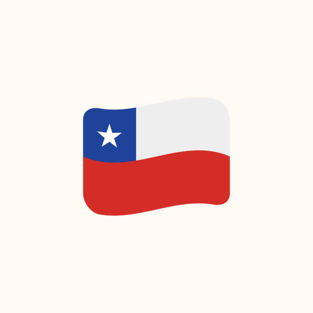 Chile flag vector. Isolated Chilean Flag waving flag flat – Vector Chile flag vector. Isolated Chilean Flag waving flag flat – Vector flag of chile stock illustrations