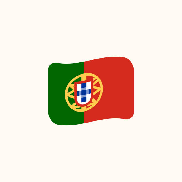 ilustrações de stock, clip art, desenhos animados e ícones de flag of portugal vector. isolated portugese wavy flag flat – vector - portugal bandeira