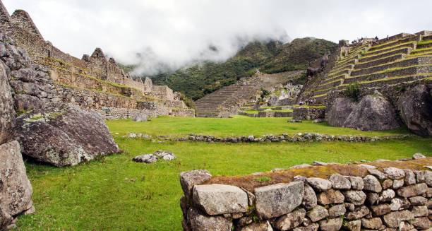 istock Machu Picchu, panoramic view of peruvian incan town 1287194873