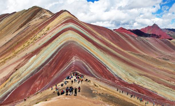 istock Rainbow mountains Andes near Cusco in Peru 1287194928
