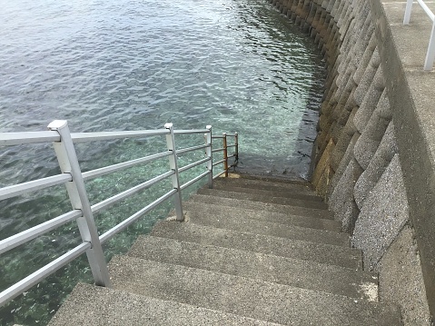Stairs leading to the sea
