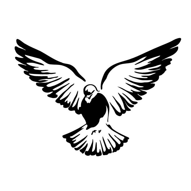 Black And White Sparrow Tattoo Illustrations, Royalty-Free Vector Graphics  & Clip Art - iStock