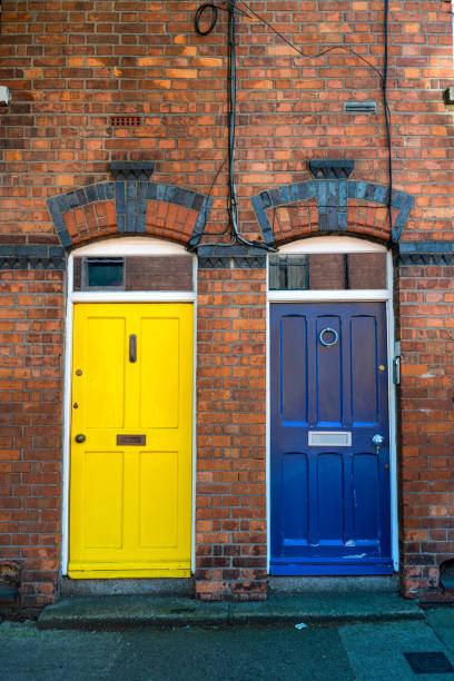 istock Yellow and blue doors 1287208039