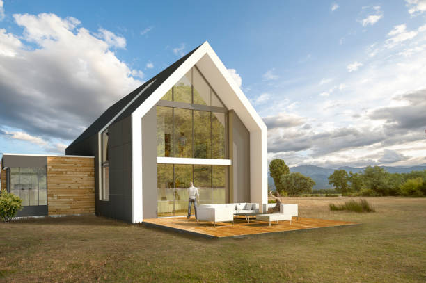 istock Contemporary home in the country 1287208342