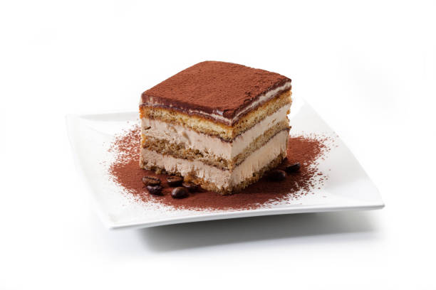 тирамису - итальянский десерт со вкусом кофе - dessert tiramisu gourmet food стоковые фото и изображения