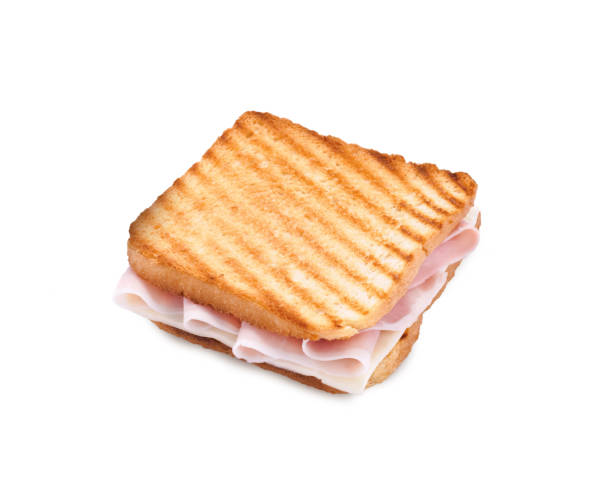 toast ham and cheese sandwich isolated toast ham and cheese sandwich isolated on white background ham and cheese sandwich stock pictures, royalty-free photos & images