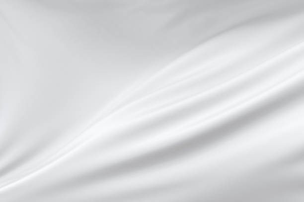 fließendes weißes tuch, weißer hintergrund, 3d-rendering. - stoff stock-fotos und bilder