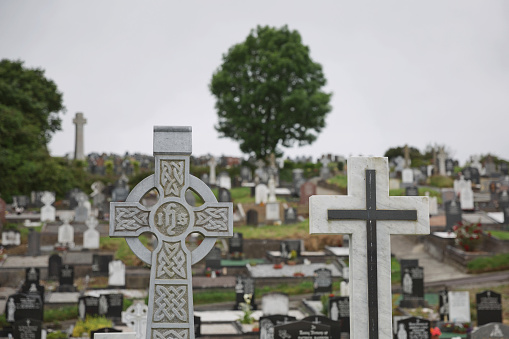 Crosses and cementery in Bantry, West Cork, Ireland.