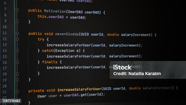 Abstract Computer Script Code Of Software Developer Computer Language ...