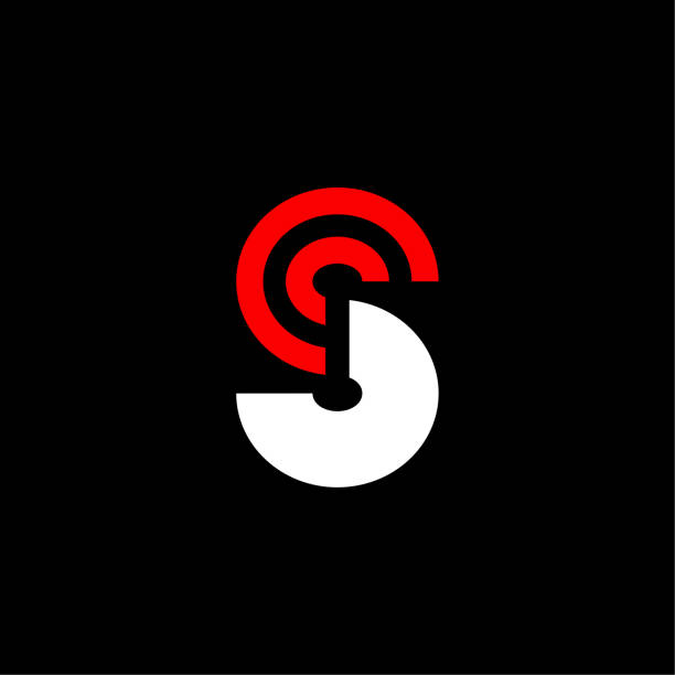 Red Lines Geometric Vector Logo Letter S Modern Red Geometric Vector Logo Letter S. S Letter Design Vector robert stock stock illustrations