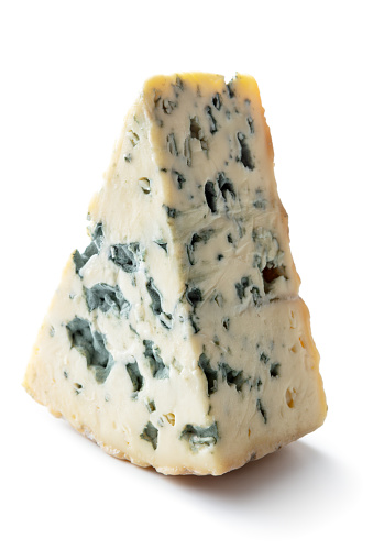 Cheese: Roquefort Isolated on White Background
