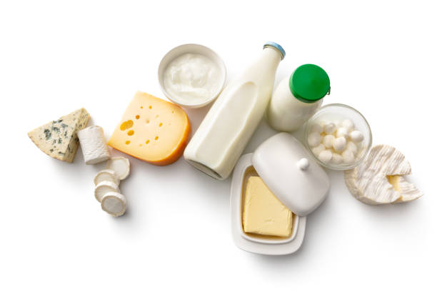 istock Dairy Products: Variety of Dairy Products Isolated on White Background 1287218581