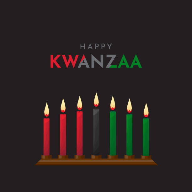 illustrations, cliparts, dessins animés et icônes de affiche heureuse de kwanzaa, conception, fond. vecteur - kwanzaa