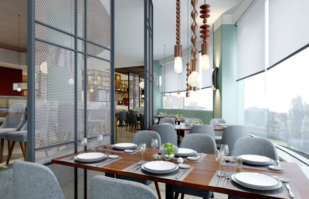 istock 3D render of cafetaria and restaurant 1287222576