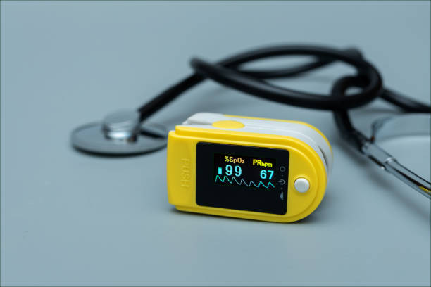 istock Personal protective equipment against the Coronavirus Covid 19, oximeter, 1287223284