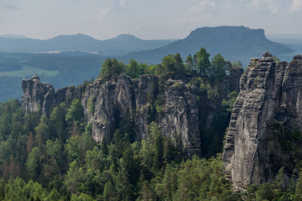 istock Exploration tour through the saxon switzerland on diffenrent Places - Saxony/Germany 1287225015