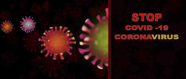 istock Stop Covid-19, Coronavirus, World Pandemic Concept On a Black Background. 1287225270