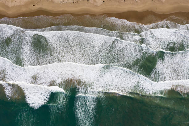 istock Aerial View of Waves and Beach 1287231468