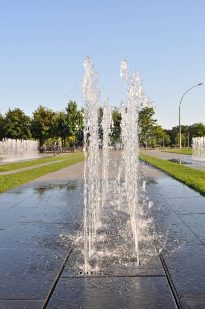 istock fountain water jets in a row on a sunny day in Berlin waterstream 1287241697