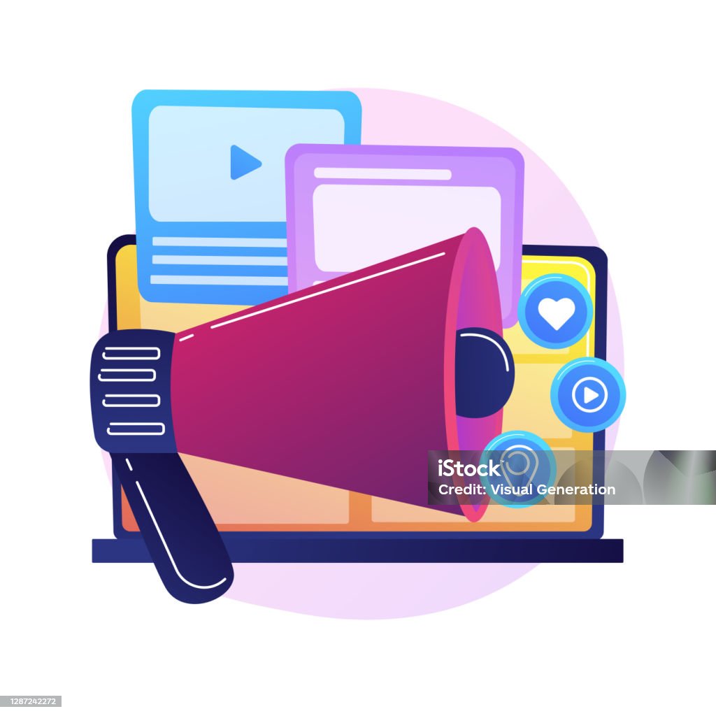 Pr Program Cartoon Digital Pr Abstract Concept Vector Illustration Stock Illustration ...
