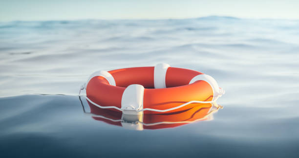 lifebuoy, renderizado 3d - rescue fotografías e imágenes de stock