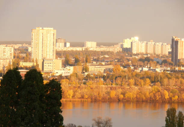 istock Nature and city in autumn colors. 1287252007