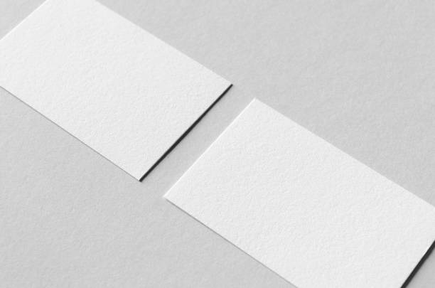 istock Textured business card mockup on a grey background.  85x55 mm. 1287252227