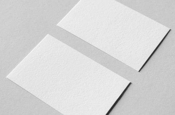 istock Textured business card mockup on a grey background.  85x55 mm. 1287252278
