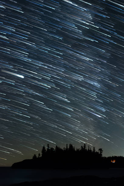 istock Star Trail Milky Way on Minnesota north shore 1287253717