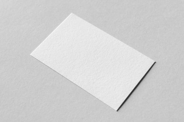 istock Textured business card mockup on a grey background.  85x55 mm. 1287253759