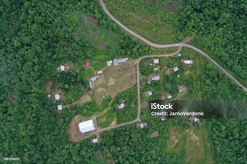 Rainforest Rural Top View Of A Rural Community In A Tropical Rainforest Stock Photo ...