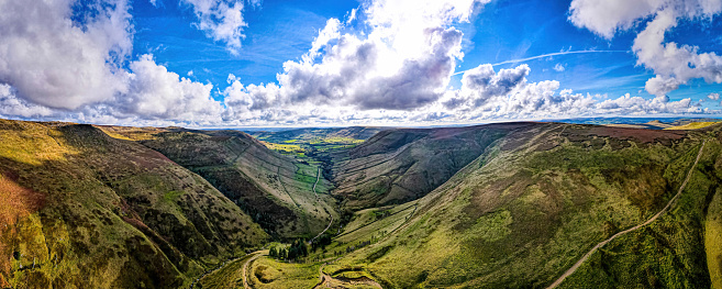 View of Jacob's ladder in Peak district, an upland area in England at the southern end of the Pennines, UK