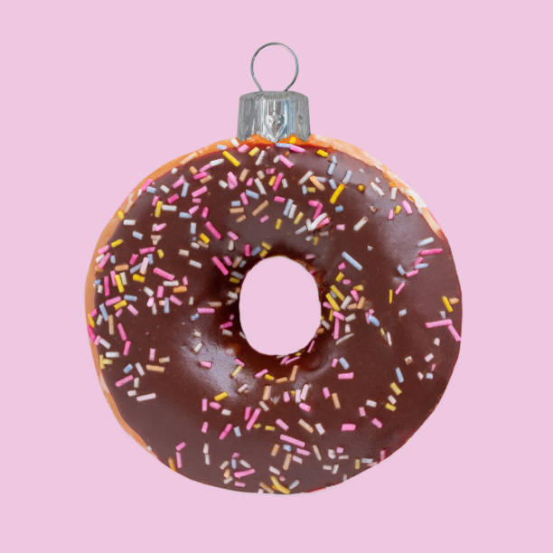 istock A donut as a Christmas tree decoration. 1287258709