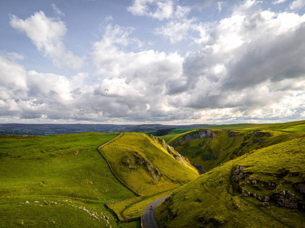 istock Paragliding in Peak district, an upland area in England, UK 1287258827