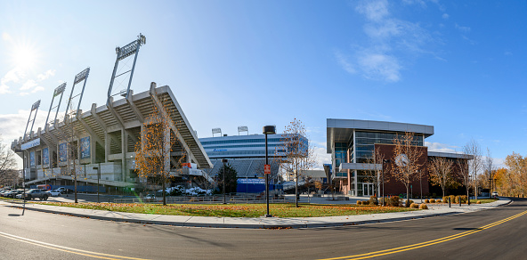 Boise, Idaho, United States - November 10, 2020: Albertsons stadium in Boise Idaho.Located on the campus of Boise State University in Boise. It is the home field of the Boise State Broncos