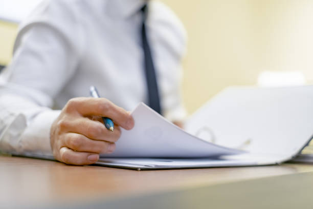 istock Businessman working at his office 1287267946