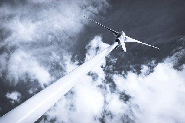istock Wind Turbine - monochrome 1287269674