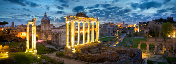 istock Roman Forum at dusk 1287274592