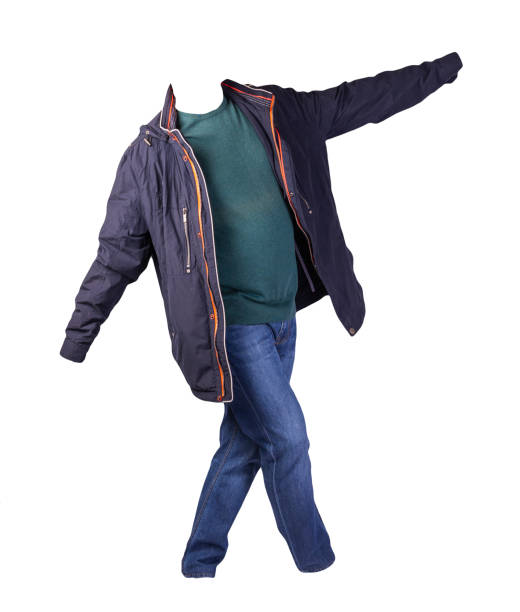 istock jacket, sweater and blue jeans isolated on white background. casual clothes 1287280254