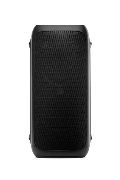 istock Portable big black speaker isolated on a white background. 1287284591