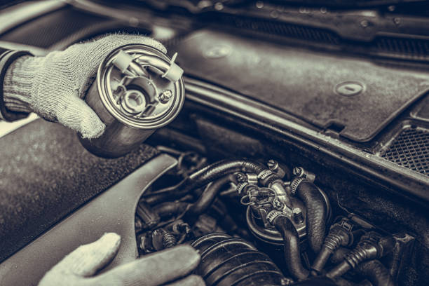 istock The technician is changing the diesel fuel filter 1287286028