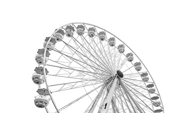 istock White ferris wheel isolated on white background 1287289627