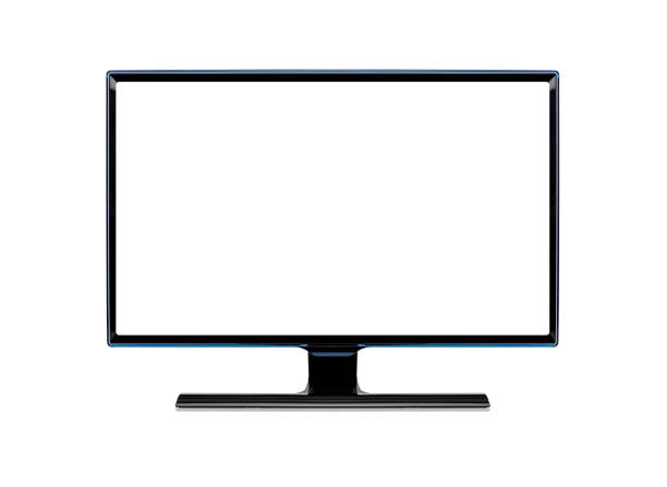 istock Computer monitor or TV set isolated on white . 1287289861