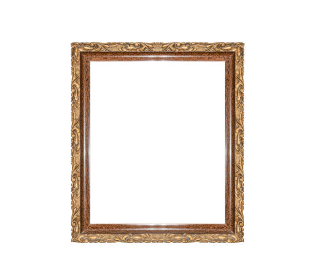 istock Wooden picture frame isolated 1287289983