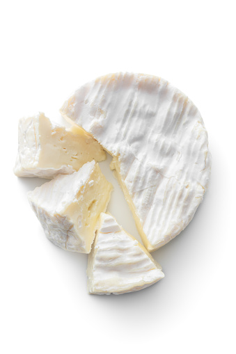 Cheese: Camembert Isolated on White Background