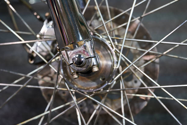 istock The front wheel of a modern motorcycle 1287296328