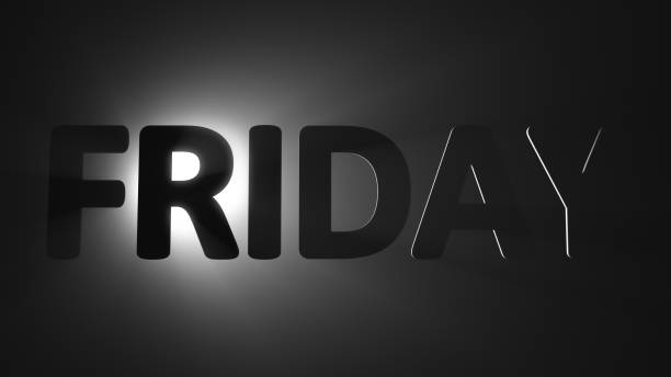 Black Friday abstract illustration. Text in the spotlight.
