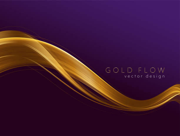 Wave Gold Ribbon Design 400+ Textile Flowing Gold Ribbon Stock Photos, Pictures & Royalty-Free ...