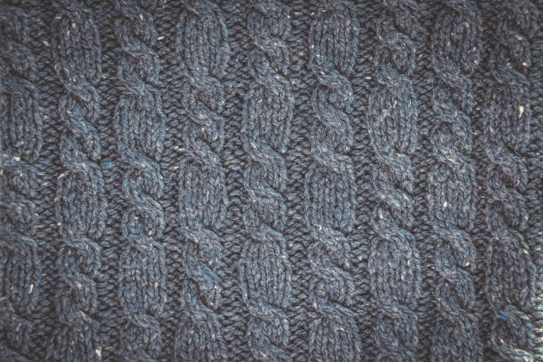istock Weaving textura. Warm autumn background. Navy blue wool weaving background. 1287303025
