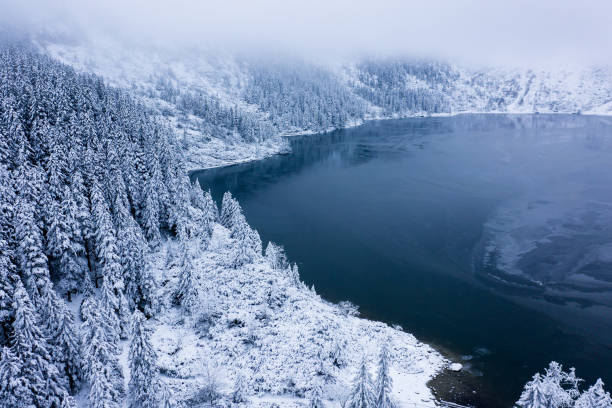 istock Mountain landscape with frozen lake 1287303117